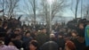 Kazakhstan - People in front of the Aqsu district court building after the verdict. Almaty region, 25 december 2019