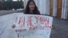 Kazakhstan - Kamila Shokanova, single picket against Dariga Nazarbaeva's statement inAlmaty. 09 July2019.