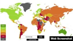 2016 yilgi iqtisodiy erkinlik reytingida O‘zbekiston "iqtisodi repressiv" davlatlar ro‘yxatida edi.