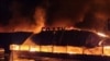 Fire in a supermarket amid Russia's attack on Ukraine, in Odesa